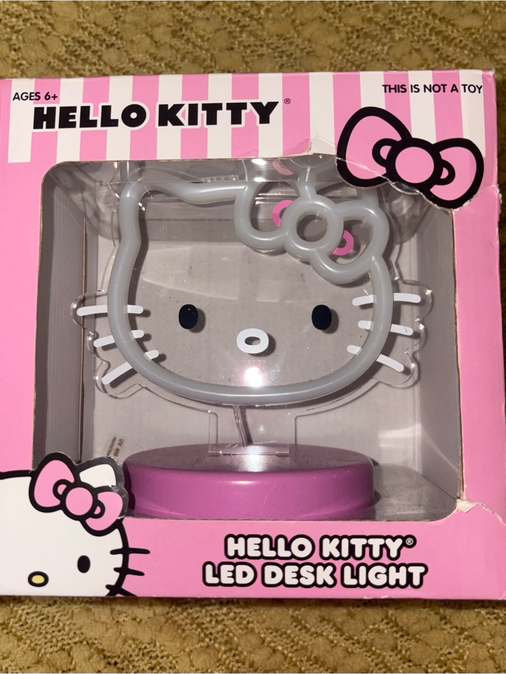 Hello Kitty Neon-Style LED Face Light - Pink & White
